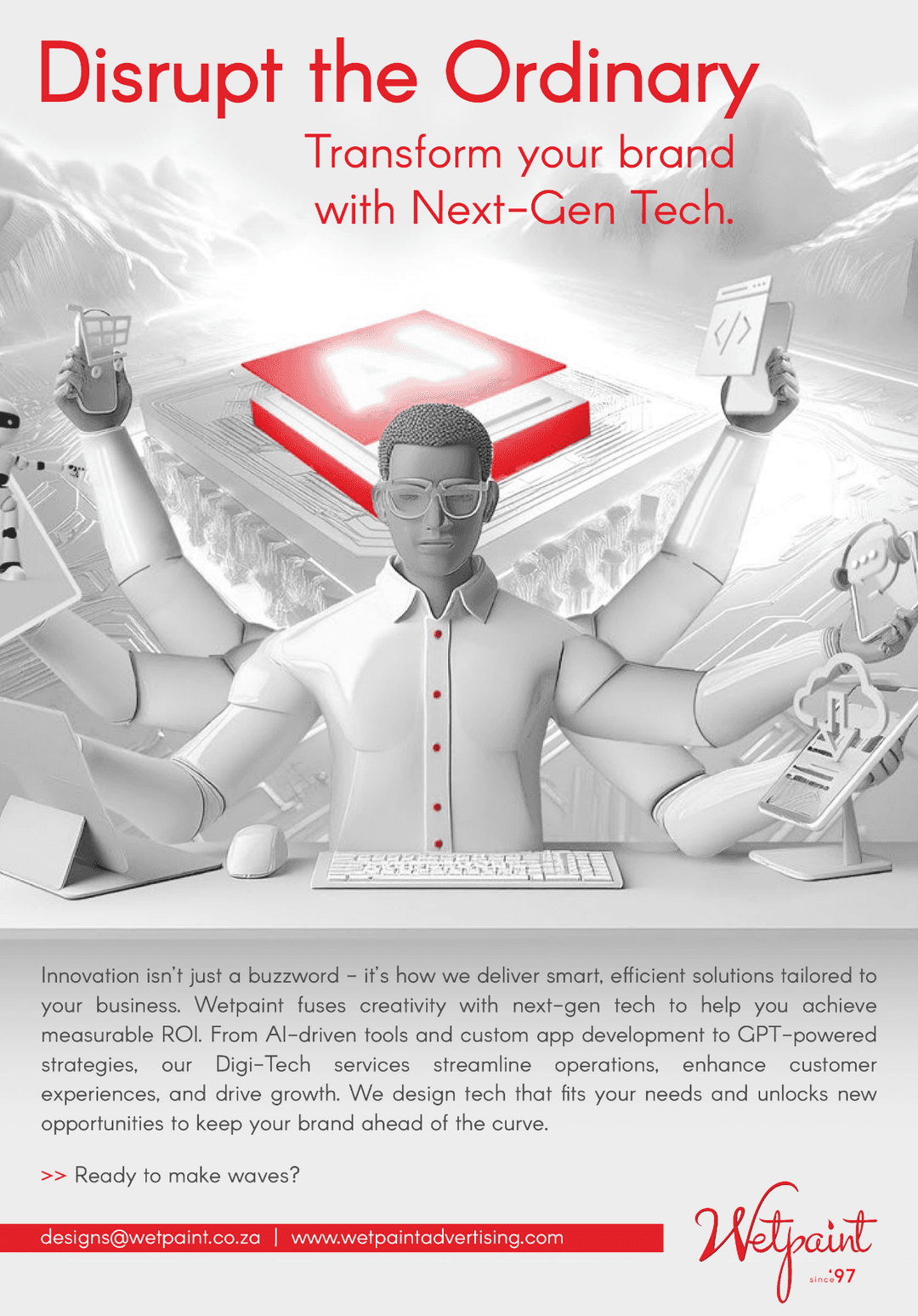 Wetpaint innovation excellence award advert